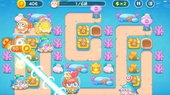 《保卫萝卜4》海的闺女第103关通关攻略